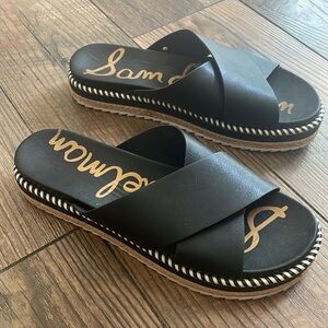 Sam Edelman Black Casual Slide Sandals